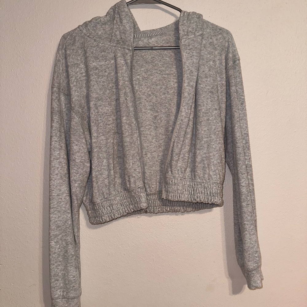 Gilly Hicks Gray Cropped Jacket